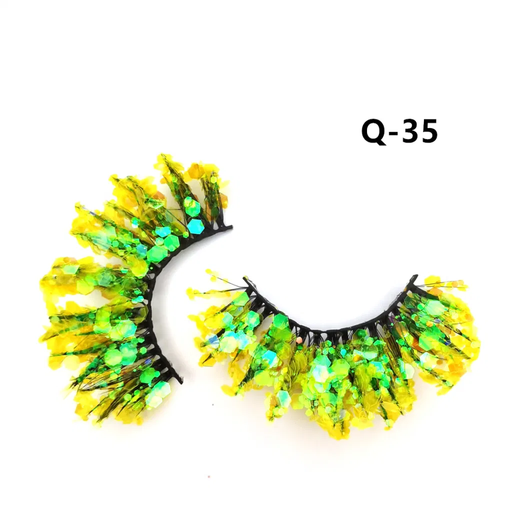 High Quality Colorful Handmade Coloed Silk Lashes