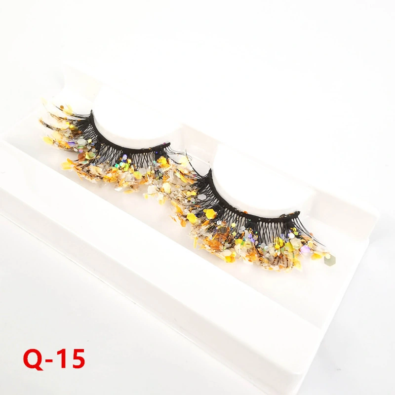 Stage Colorful Strip Silk Lashes Accept Customized Logo