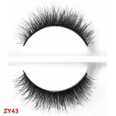 Künstliche Wimpern, Flat-Lash-Technologie, superschlankes Wimpernband, echte Wimpernverlängerungsfasern, wiederverwendbar, kontaktlinsenfreundliche Streifenwimpern, Stil Royal Silk, 1 Paar